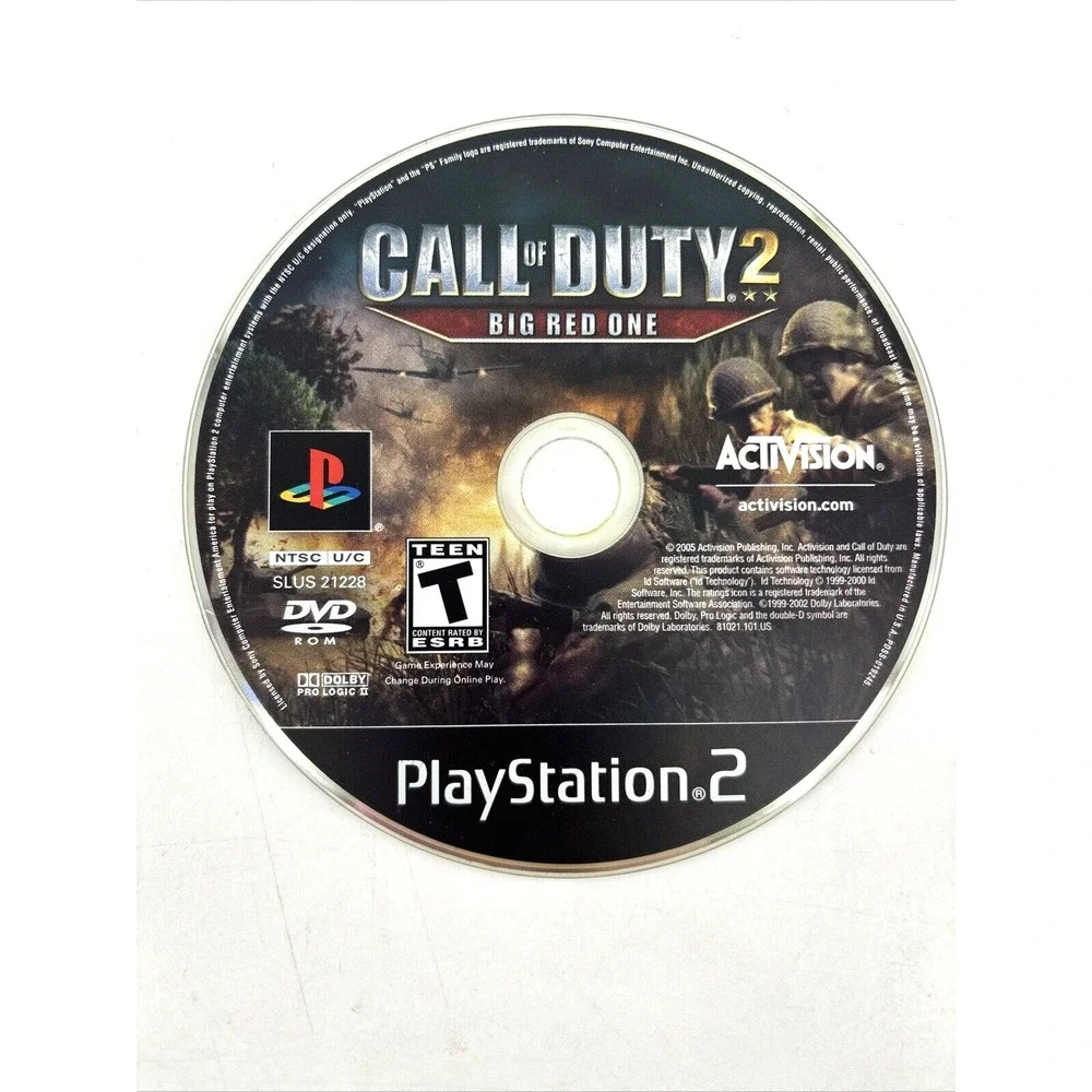 War LOT Call of Duty Finest Hour, Medal of Honor & Warrior (Sony PlayStation 2)‎